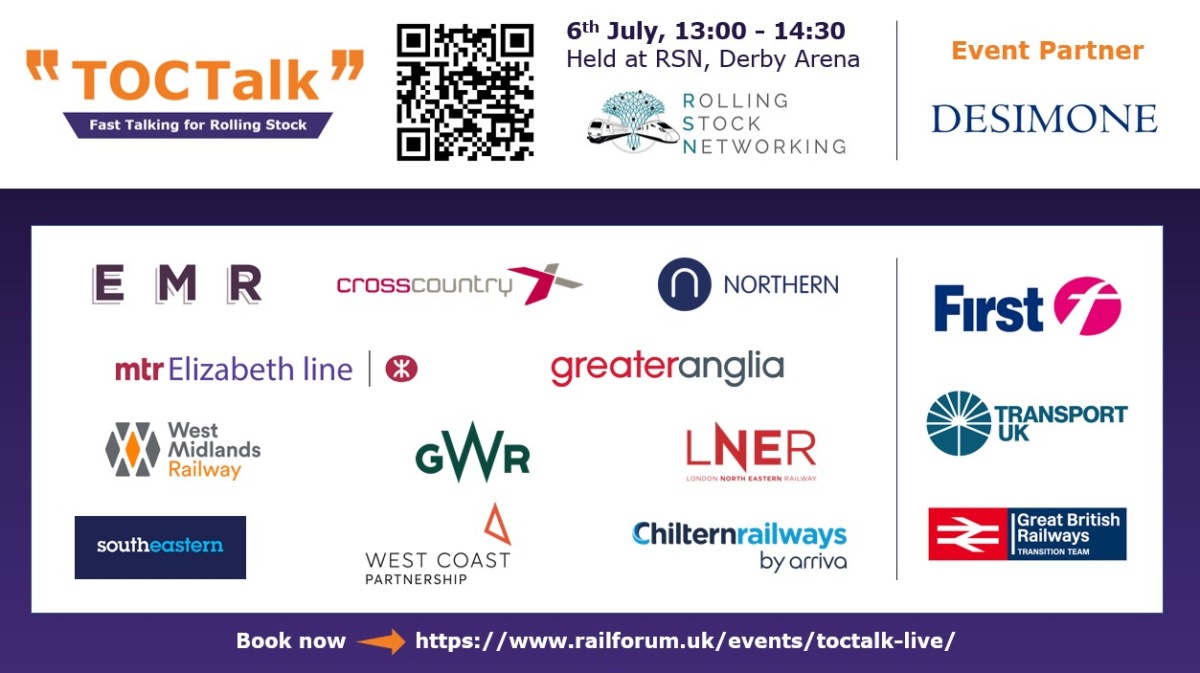 Rail Forum announces final TOCTalk line-up