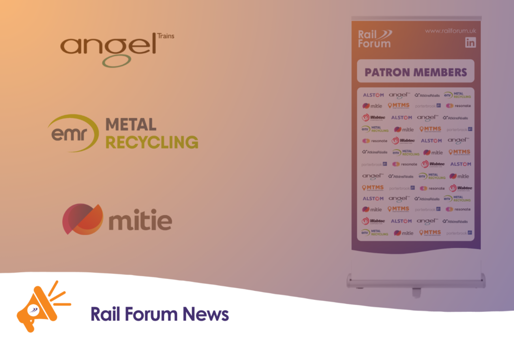 Rail Forum Welcomes Angel Trains, Mitie, and European Metal Recycling as New Patrons