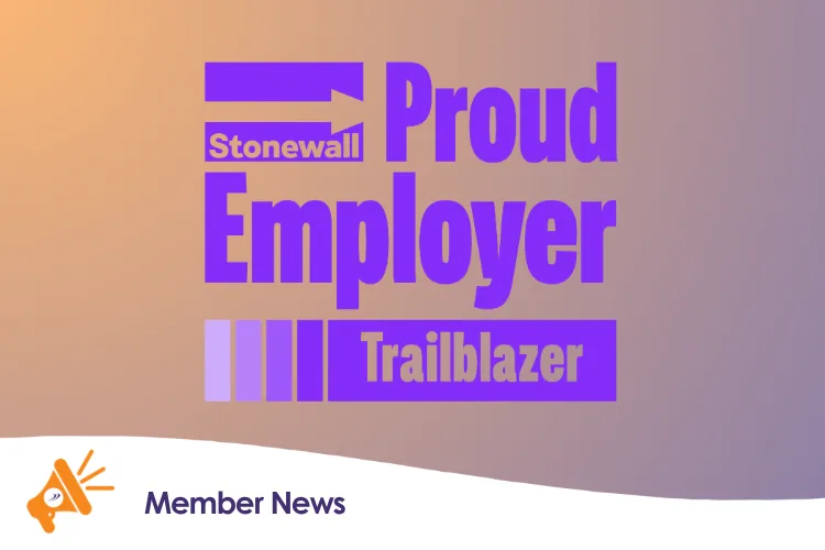 An image of the Stonewall Proud Employer Trailblaizer logo.