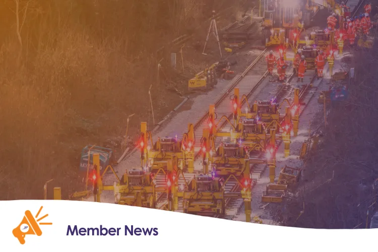 An image of maintenance being done on a railway track
