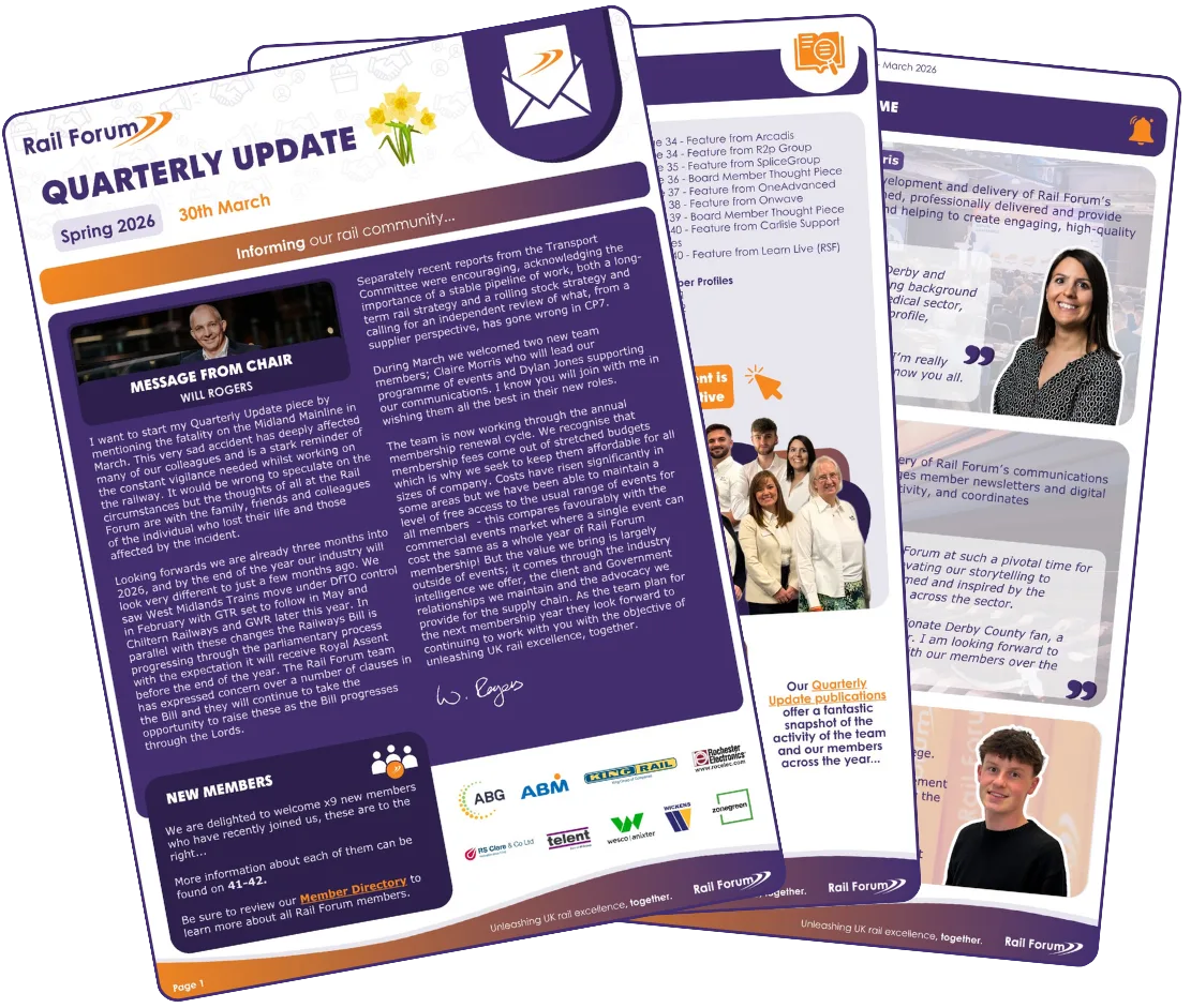 Rail Forum spring brochure