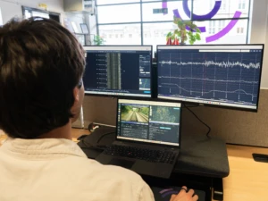 Someone working on a computer
