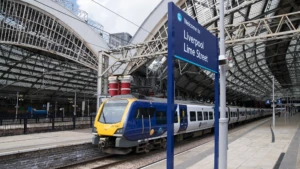 A Northern service train at Liverpool Lime Street station