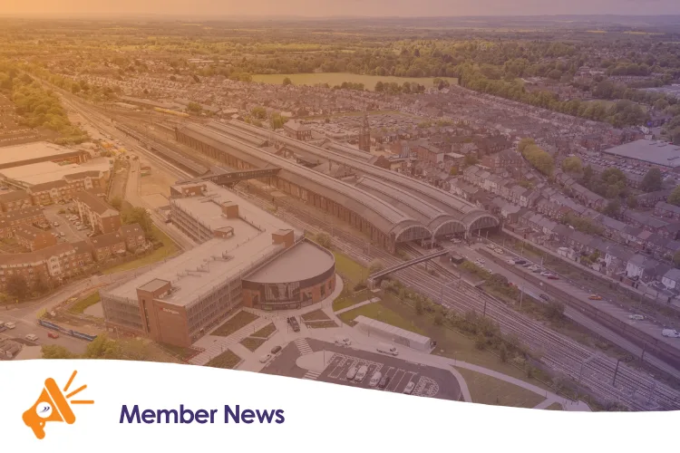 A bird's eye view of Darlington Train Station