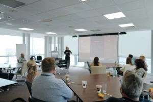 Someone giving a presentation