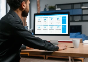 Someone using a computer