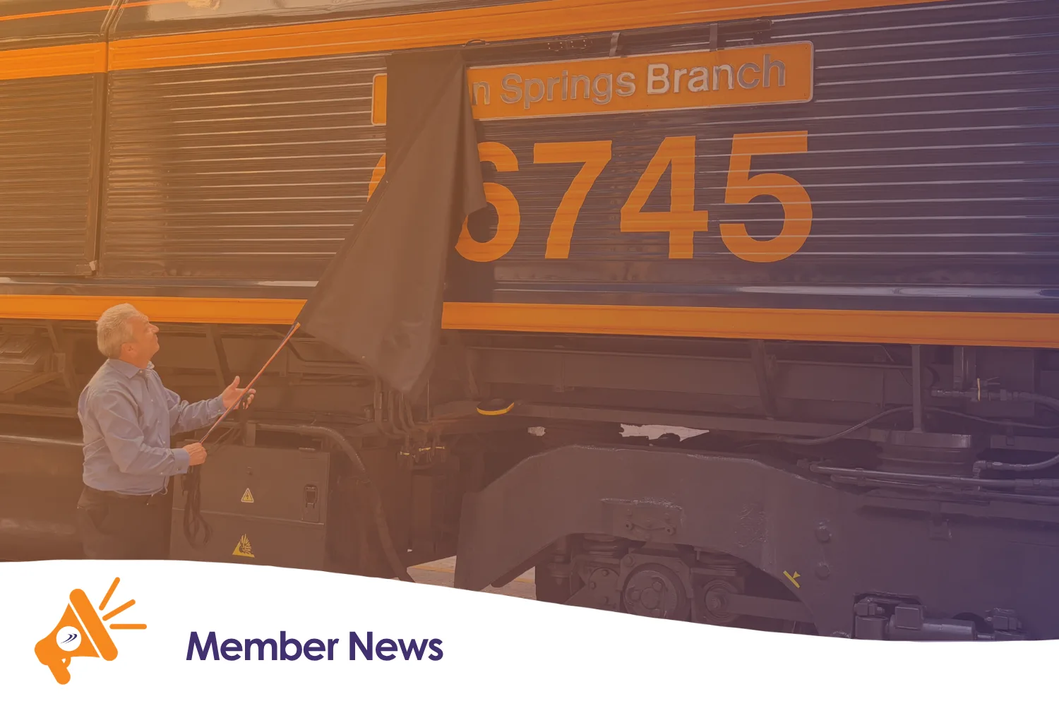 Someone revealing a train