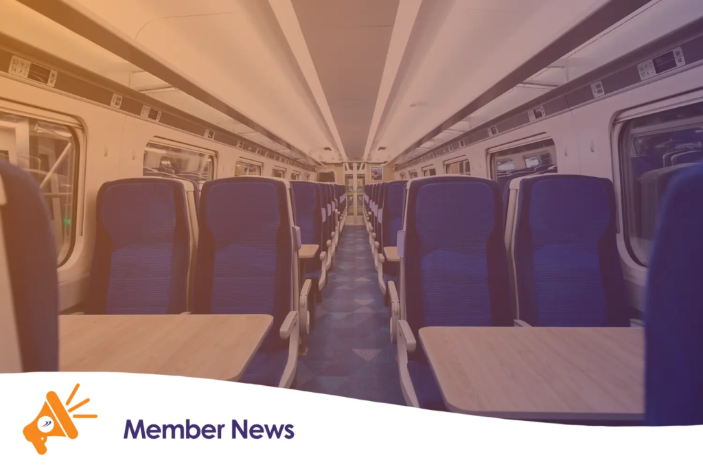 Inside a train