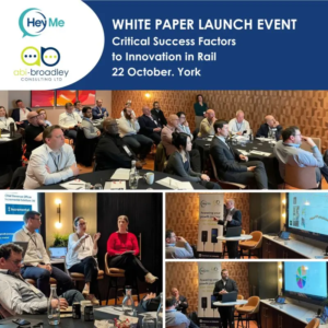 A graphic of the white paper launch event