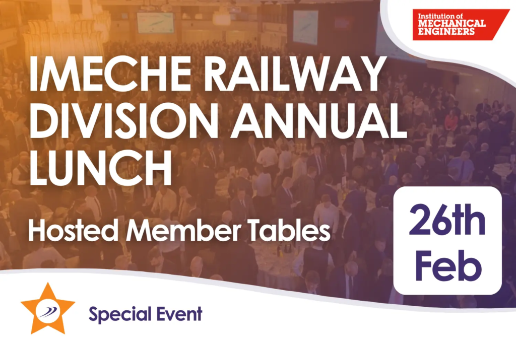 IMechE Railway Division Annual Lunch 2027 - Rail Forum Hosted Tables