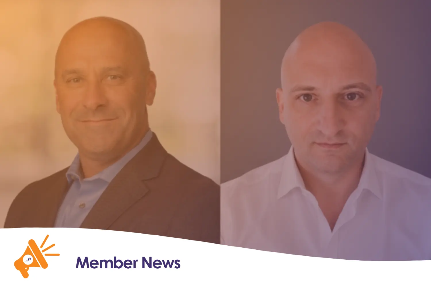 Headshots of two people