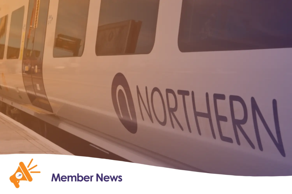 An image of a Northern train on a platform